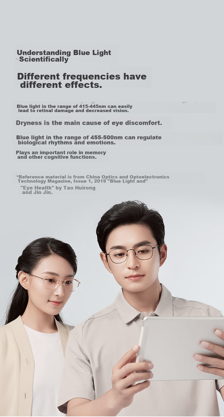 Очки Xiaomi Mijia от синего света, унисекс, золотистые
