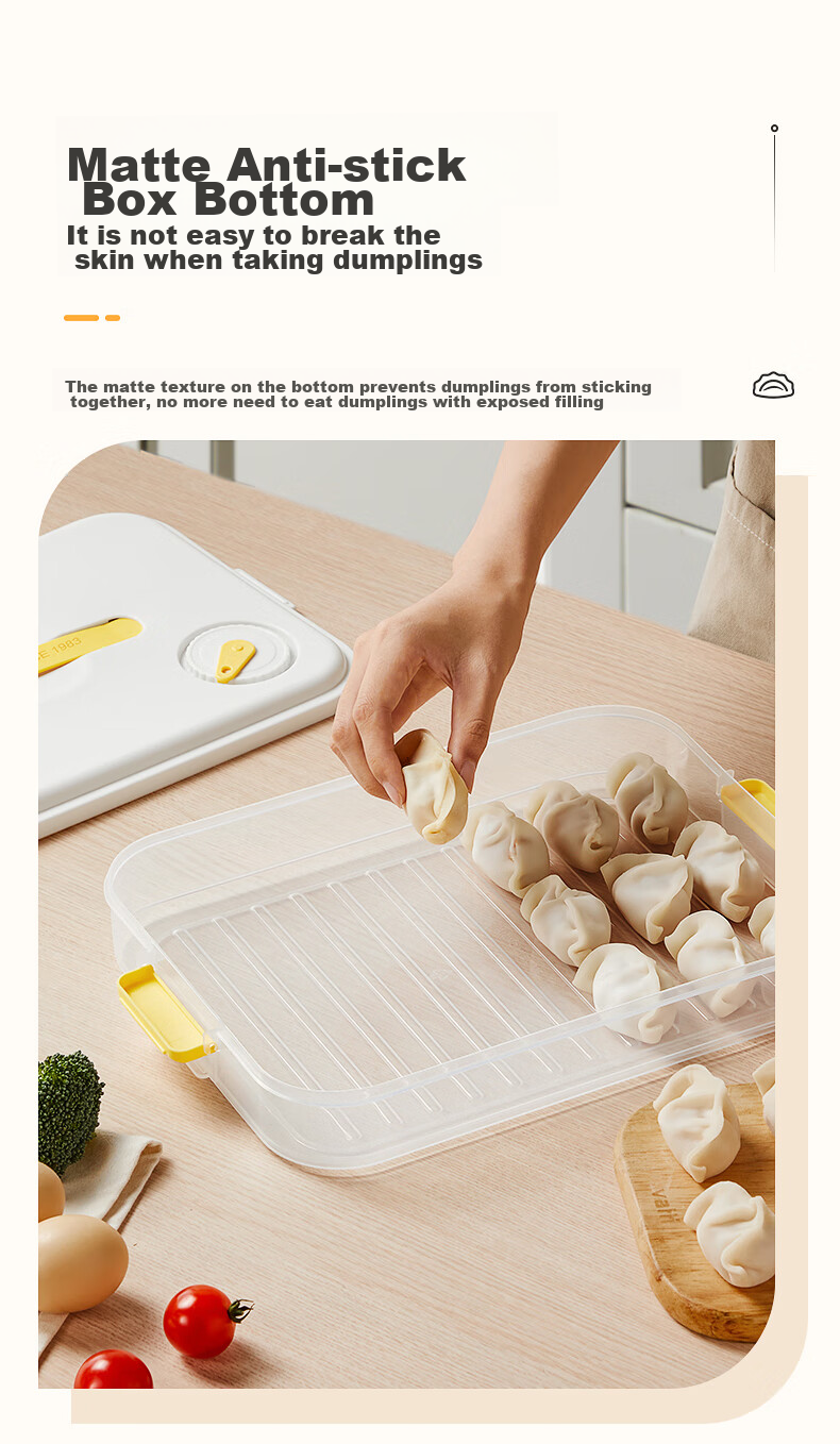 Контейнер для пельменей COOKER KING, многофункциональный, 4-слойный, большой, для хранения в холодильнике, пищевой пластик, белый