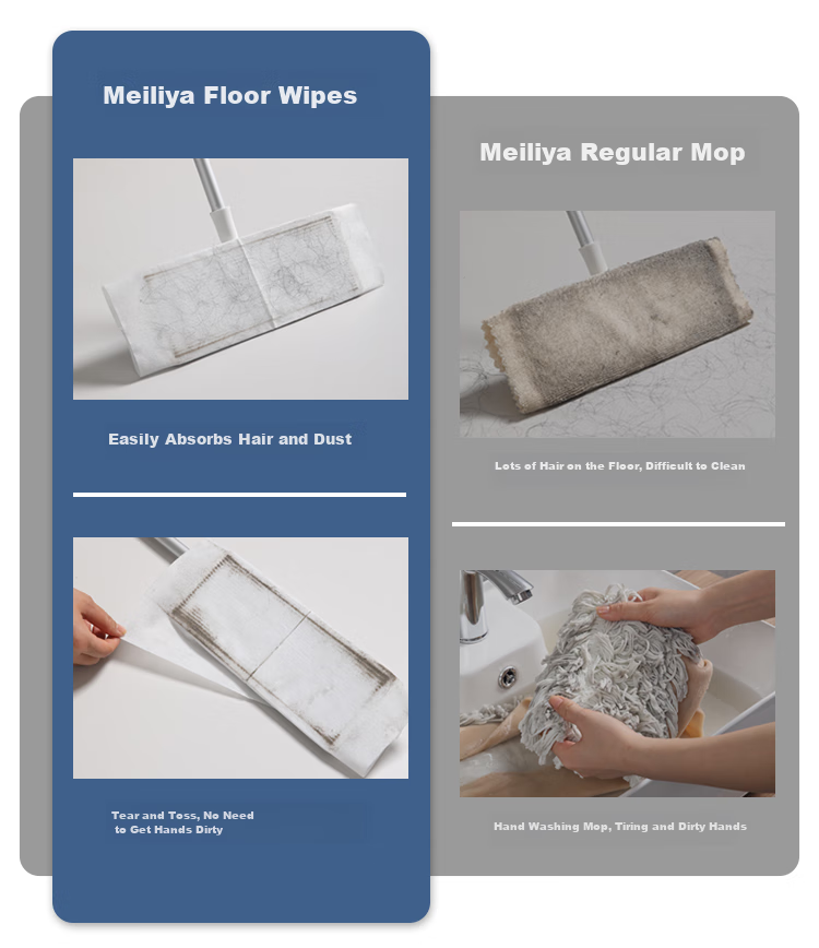 Салфетки для удаления пыли MARYYA, 20x30 см, 30 шт. Антистатические, для сухой уборки пола, впитывающие.
