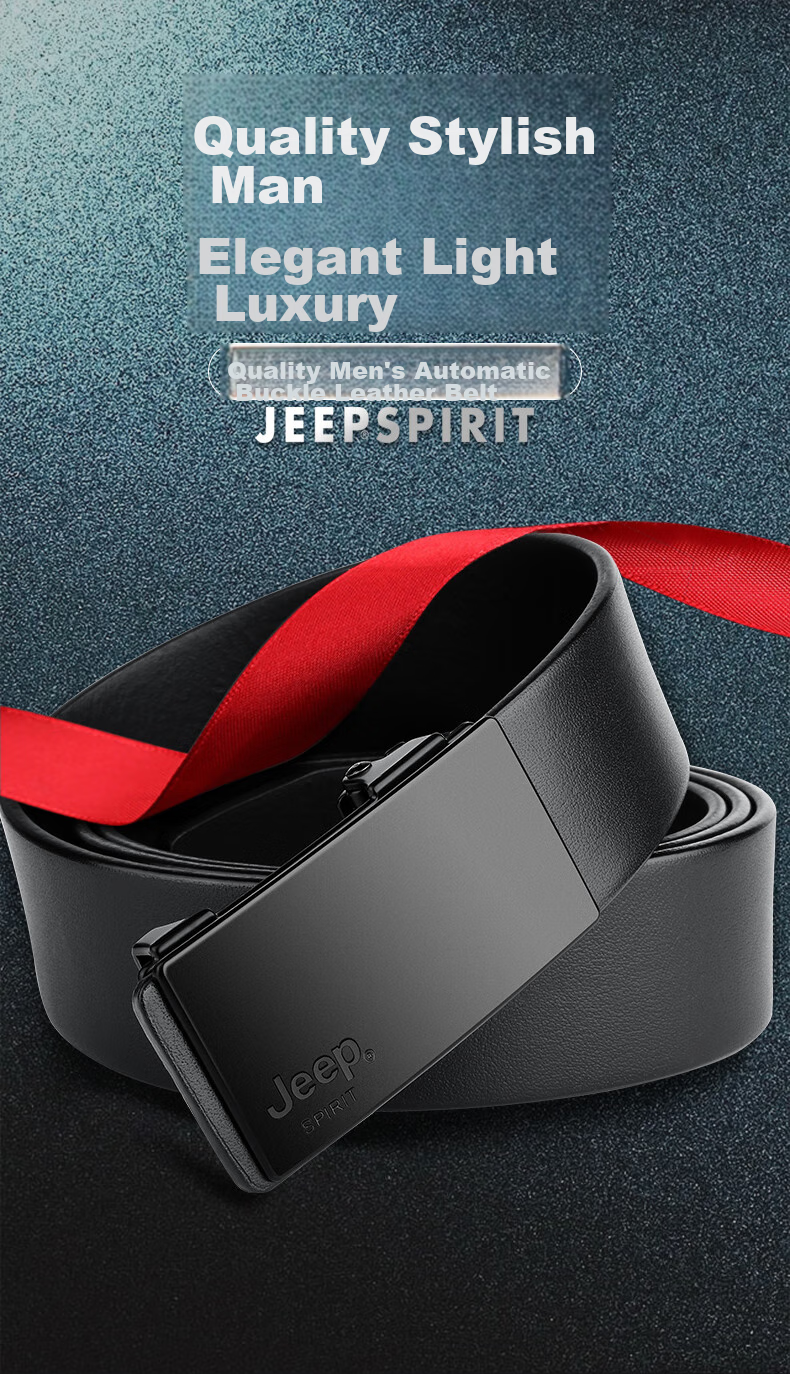 Мужской кожаный ремень JEEP SPIRIT с автоматической пряжкой, деловой стиль, подарок на День Святого Валентина