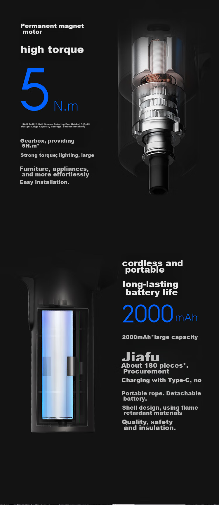 Электрическая отвертка Xiaomi Mijia, многофункциональный ручной инструмент с литиевой батареей