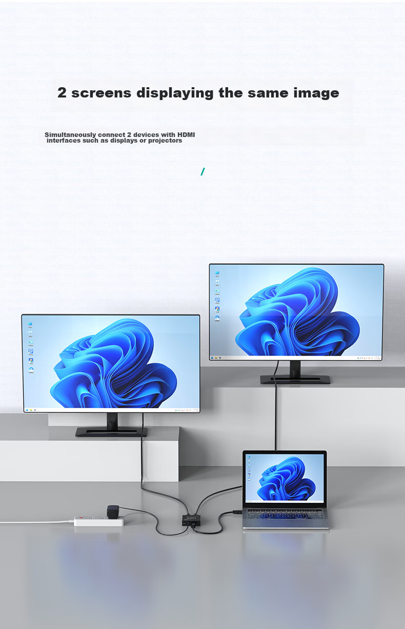 HDMI Splitter MT-Viki MT-SP102M, 1 вход 2 выхода, 4K@30Hz, металлический корпус