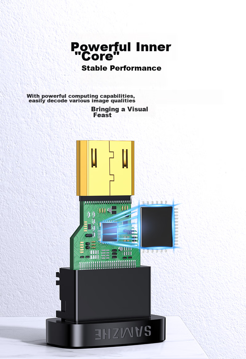 Переходник SAMZHE Mini HDMI на HDMI HFD-03, для подключения планшетов и камер к телевизору или монитору