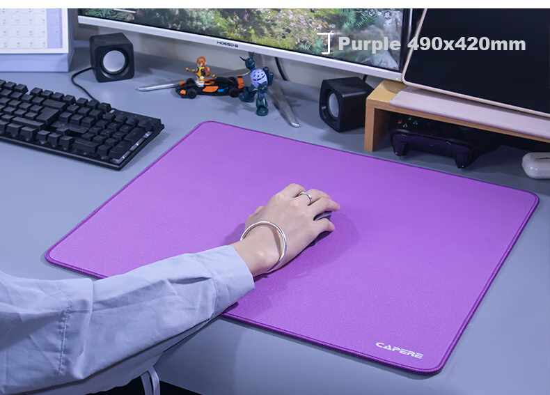Игровой коврик CAPERE "Четыре красавицы" DRG Delta Player Edition, тонкий, текстурированный, противоскользящий, маленький размер 35x25x0.4 см