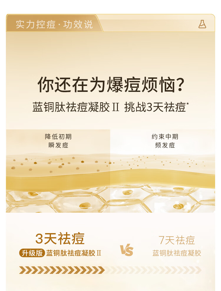 菜鸟和配方师蓝铜肽祛痘凝胶16粒0.5ml/粒 修护控痘淡化痘印护肤品 新旧款随机