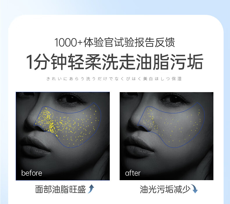 儒意（RUYI）臻皙美白洗面奶300g 深层清洁收敛毛孔控油保湿洁面乳男女士