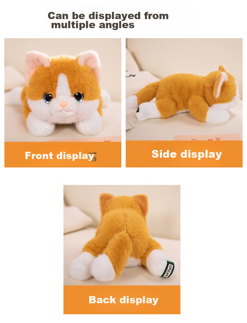 Мягкая игрушка WELTSTON "Кот", подушка, подарок на день рождения для девочек, реалистичный синий кот, 30 см