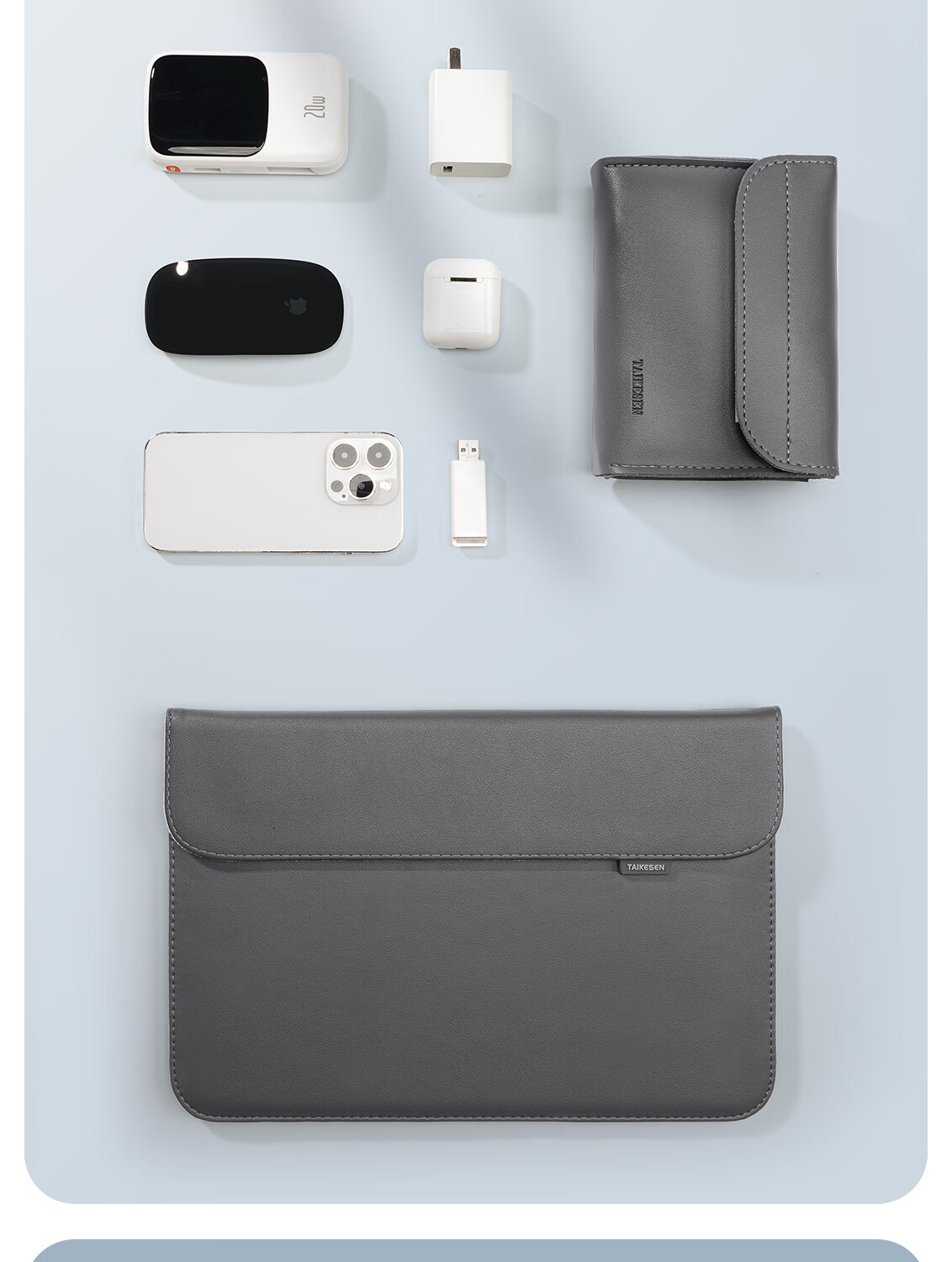 Чехол для ноутбука Taikesen, совместимый с Apple MacBook 14 дюймов, Huawei, Lenovo, защитный чехол для мужчин и женщин, водоотталкивающий, с магнитным замком, серый
