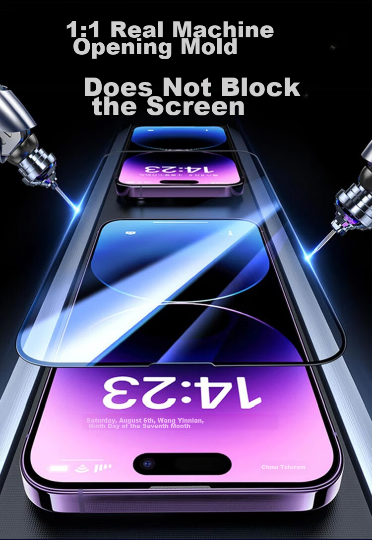 Защитное стекло MAIKUQI для iPhone 14/13/13Pro, прозрачное, противоударное, олеофобное, HD Clear