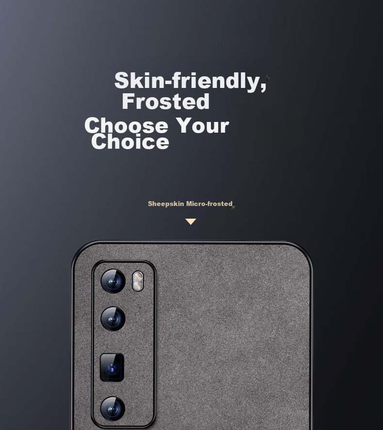 Чехол для телефона Shangsu для Huawei Nova 7 Pro, противоударный, с защитой объектива, из натуральной кожи ягненка, черный
