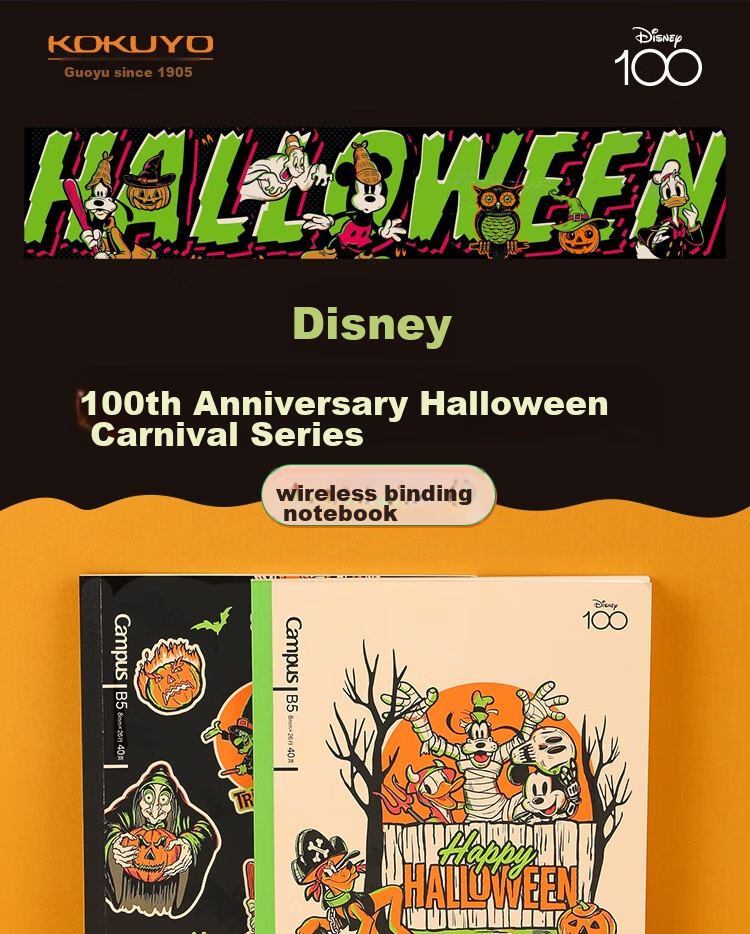Набор блокнотов KOKUYO Disney Mickey Campus Life Series, 4 шт., B5, 40 страниц, в точку