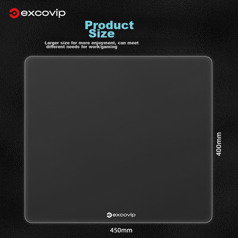 Игровой коврик для мыши EXCO, прозрачный, 45x40 см, для киберспорта и офиса, гладкая и твердая поверхность
