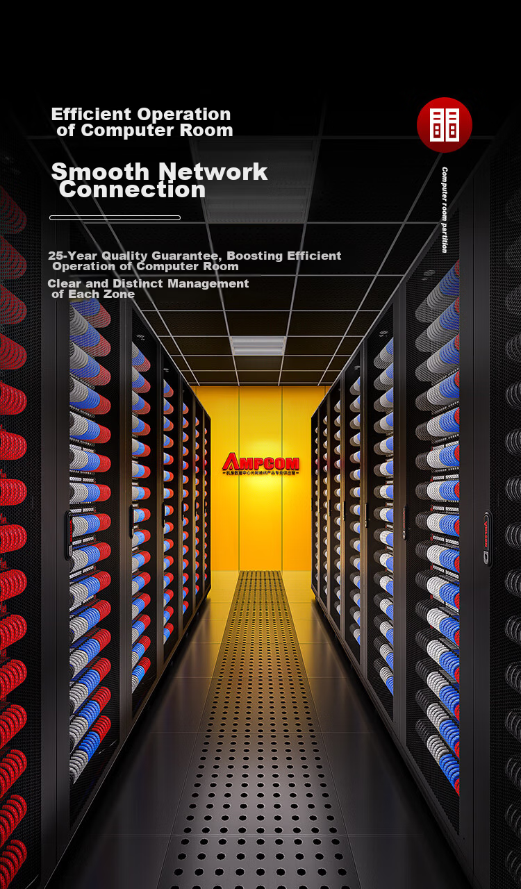 Сетевой кабель AMPCOM CAT5E, 305 метров, 100 Мбит/с, 8 жил, 0.5 мм², бескислородная медь, неэкранированная витая пара