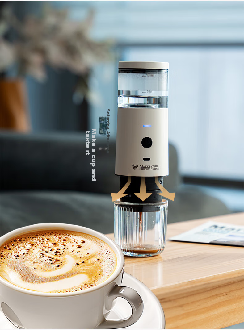 Портативная кофемашина YARDFORCE, беспроводная, для автомобиля, капсульная Nespresso, итальянский эспрессо, полуавтоматическая, двойного назначения, для кемпинга и путешествий