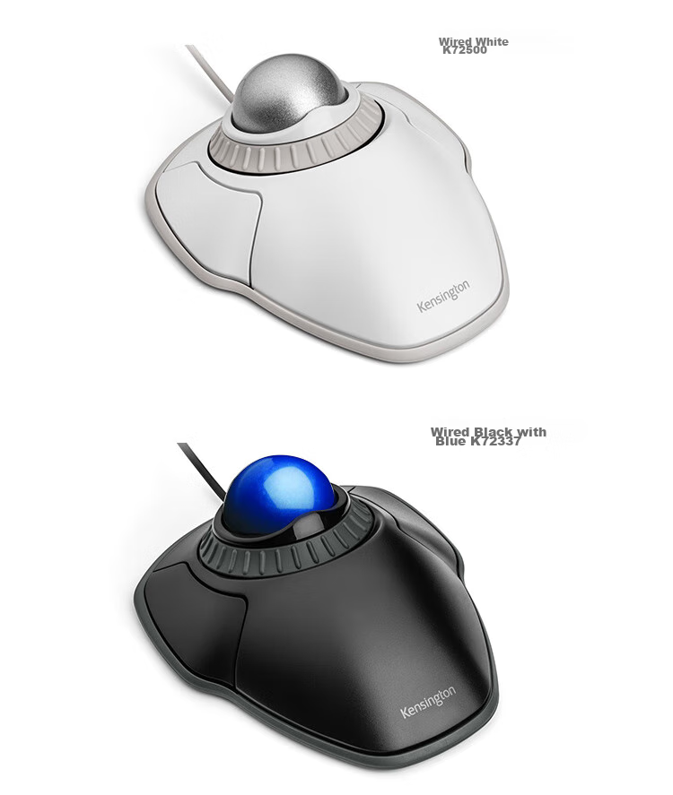 Беспроводная трекбольная мышь Kensington K70993, эргономичная, Bluetooth, для ПК и ноутбука, с подставкой для запястья, белая
