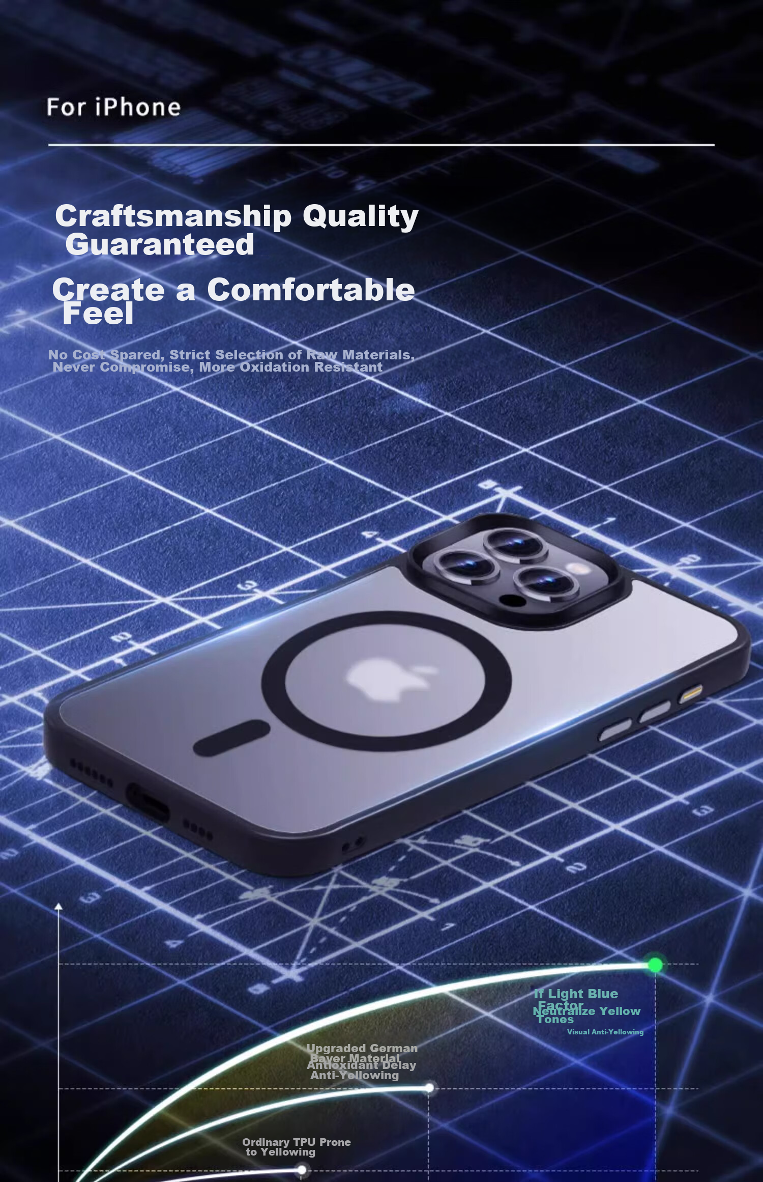Чехол ZHIWEISHI для Apple iPhone 14 Pro Max, Skin-Feel Magnetic, ультратонкий, противоударный, с матовым покрытием, полуночный черный