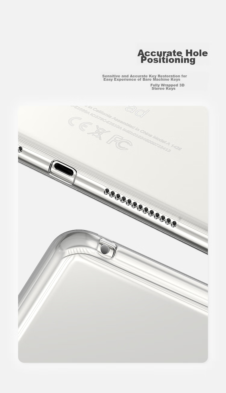 Чехол BIAZE для Apple iPad 9.7 дюймов (2018/2017), защитный силиконовый прозрачный, PB02-Transparent White