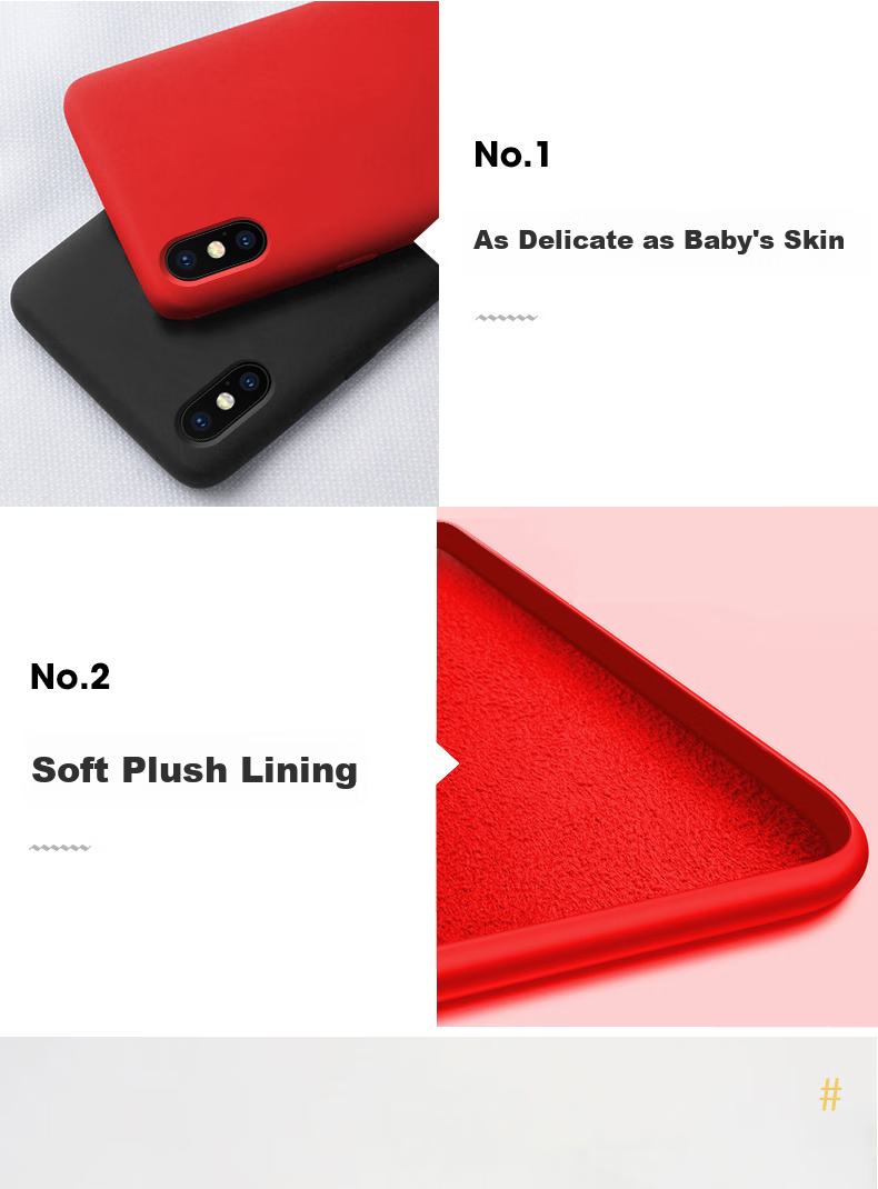 KEKLLE Чехол для iPhone XS, силиконовый, черный