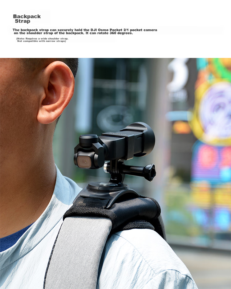 MAXCAM Крепление на запястье для DJI OSMO POCKET 2, вращающееся на 360 градусов, ремешок на руку, фиксирующий ремешок и аксессуары для расширения руки