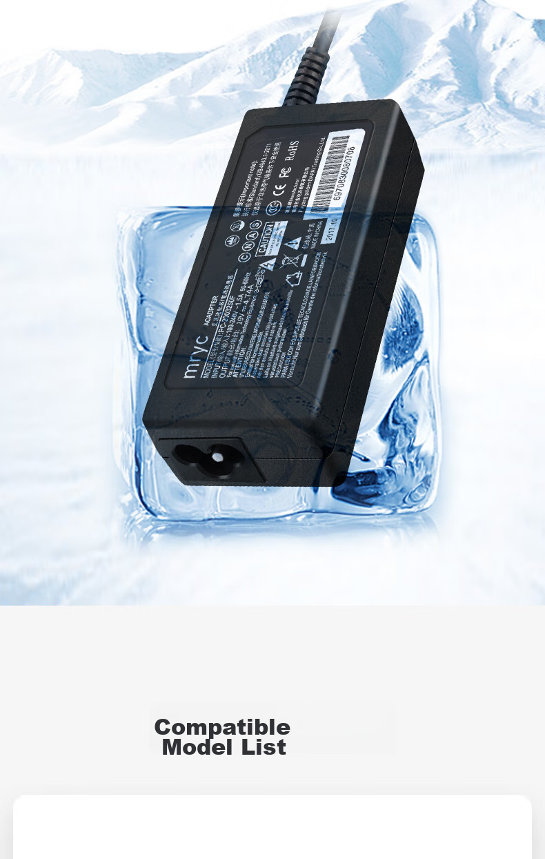 Зарядное устройство mryc для ноутбука HP, универсальное 90W, 19V 4.74A, с большим портом и пином, совместимое с HP 4411S/4446S CQ40/42 DV4/5 G4