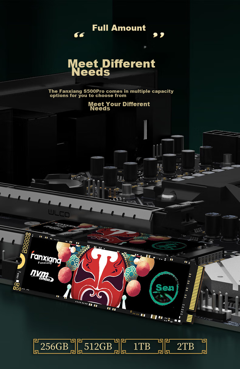 SSD накопитель FANXIANG S500Pro 256GB M.2 NVMe PCIe 3.0 TLC