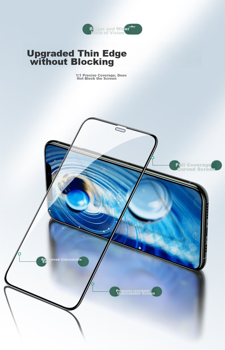 Защитное стекло PISEN для iPhone 12/12 Pro, полное покрытие, противоударное, антибликовое, 6.1 дюйма, 2 шт.