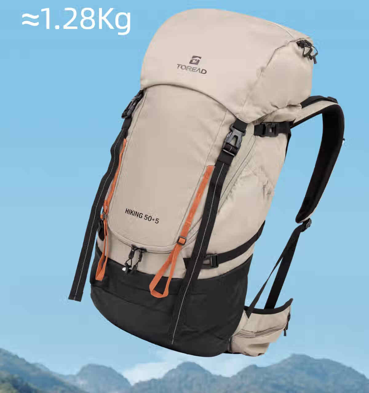 Рюкзак туристический TOREAD HIKING50+5, 50+5 л, сине-серый/черный