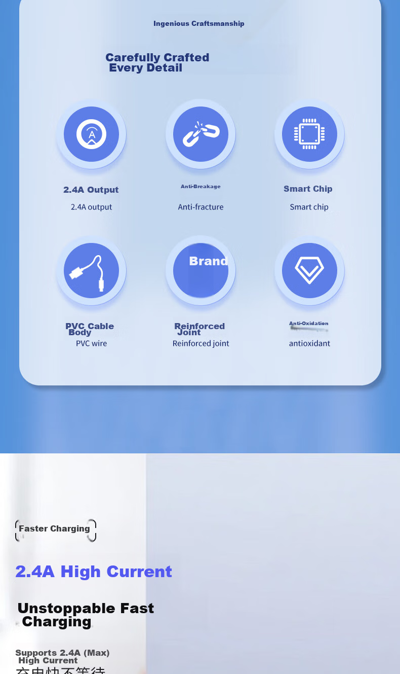 Кабель Chaofan для Apple Lightning, 0.25 метра, белый, для быстрой зарядки iPhone 14/13/12/11/X/8/7/6/Plus, наушников, USB-зарядного устройства