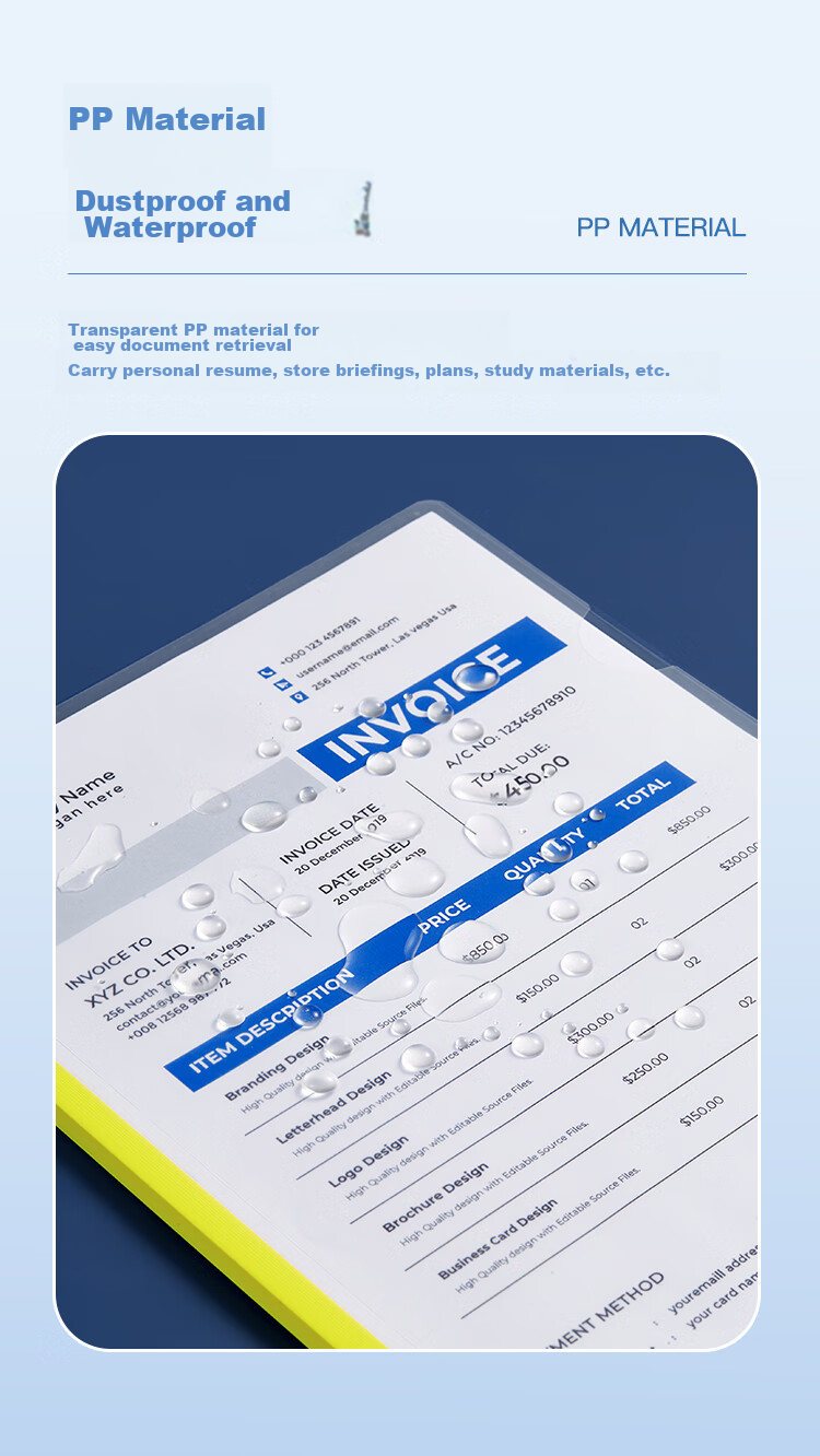 Папки для документов COMIX HF287A, набор из 5 штук, формат А4, с телескопическим зажимом, assorted