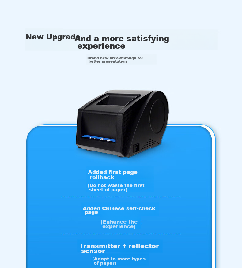 Термопринтер этикеток Gprinter GP-3120TUD, для печати наклеек, чеков, штрих-кодов, одежды, продуктов, 80 мм