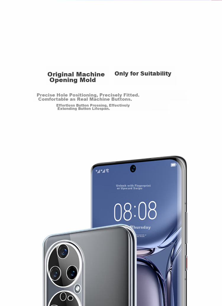 Прозрачный чехол Snowkids для Huawei P50 Pro, противоударный, мягкий, ультратонкий