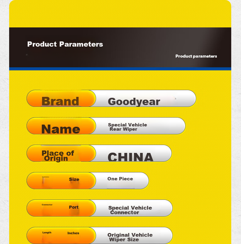 Задняя щетка стеклоочистителя Goodyear