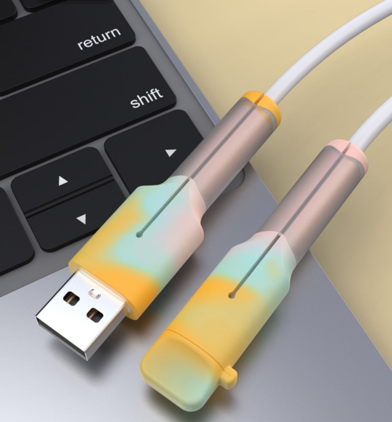 Защита для кабеля Apple Dipuer, силиконовая, предотвращает поломку провода, органайзер для кабеля, зажим-коннектор, специально разработан для Apple 18W/20W, разноцветная