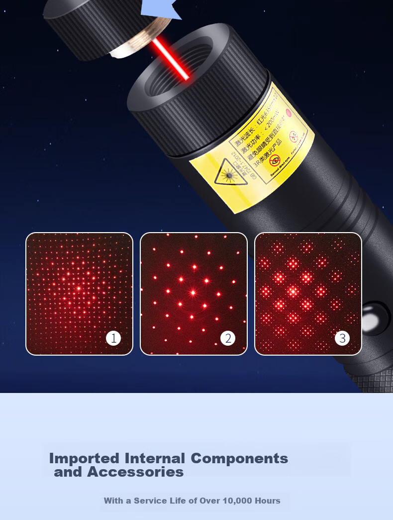 Лазерная указка MOTIE U303R, мощный красный луч, для песочницы, уличная, с индикатором, перезаряжаемая