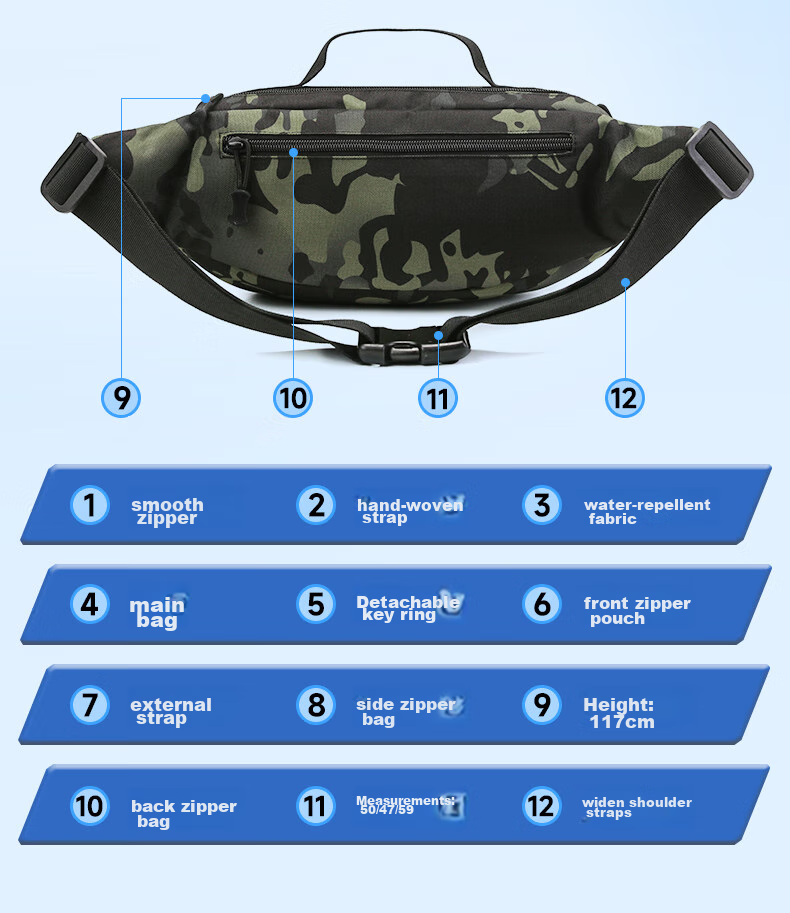 Рыболовная сумка Xionghuo, поясная сумка для снастей, универсальная сумка через плечо с держателем для удилища, аксессуары для рыбалки