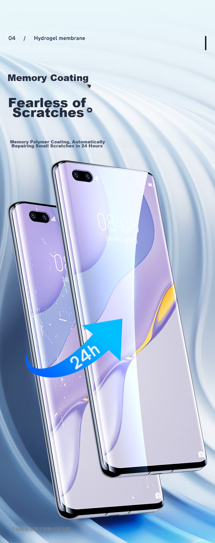 Гидрогелевая пленка Yisika для Huawei Nova 7 Pro, Honor 30 Pro/+ (2 шт.), защита экрана от царапин и отпечатков пальцев