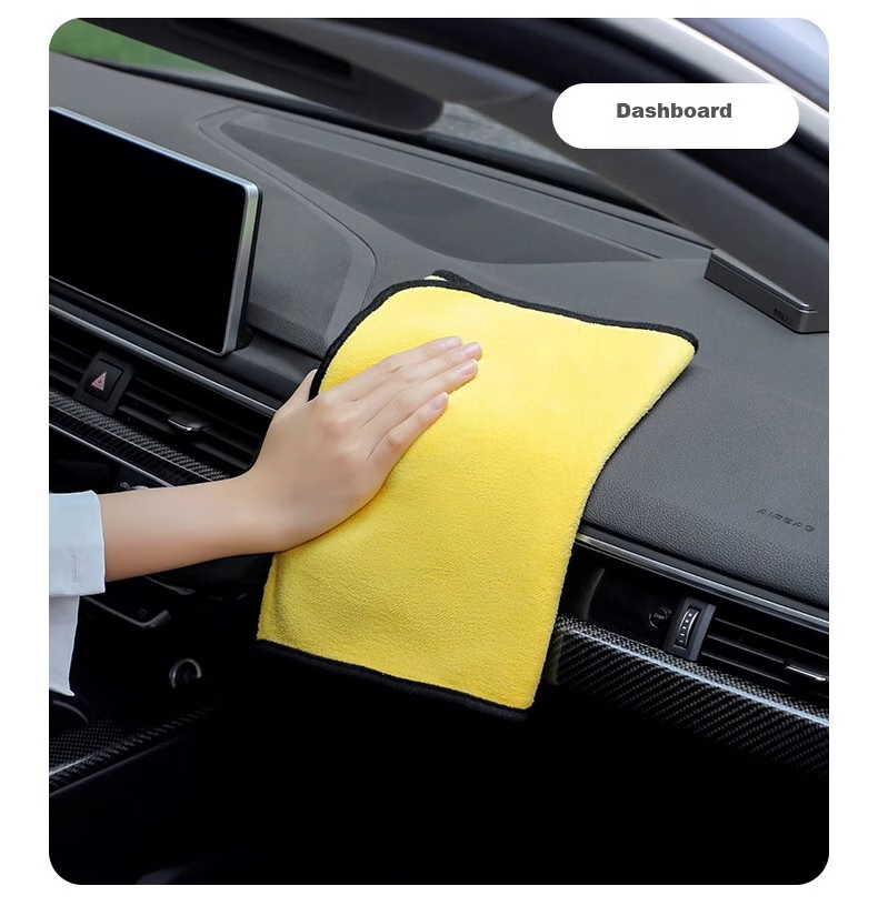 MEIJIARIJI Тряпка для уборки, желто-серая, двусторонняя, 75*35 см, 2 шт.