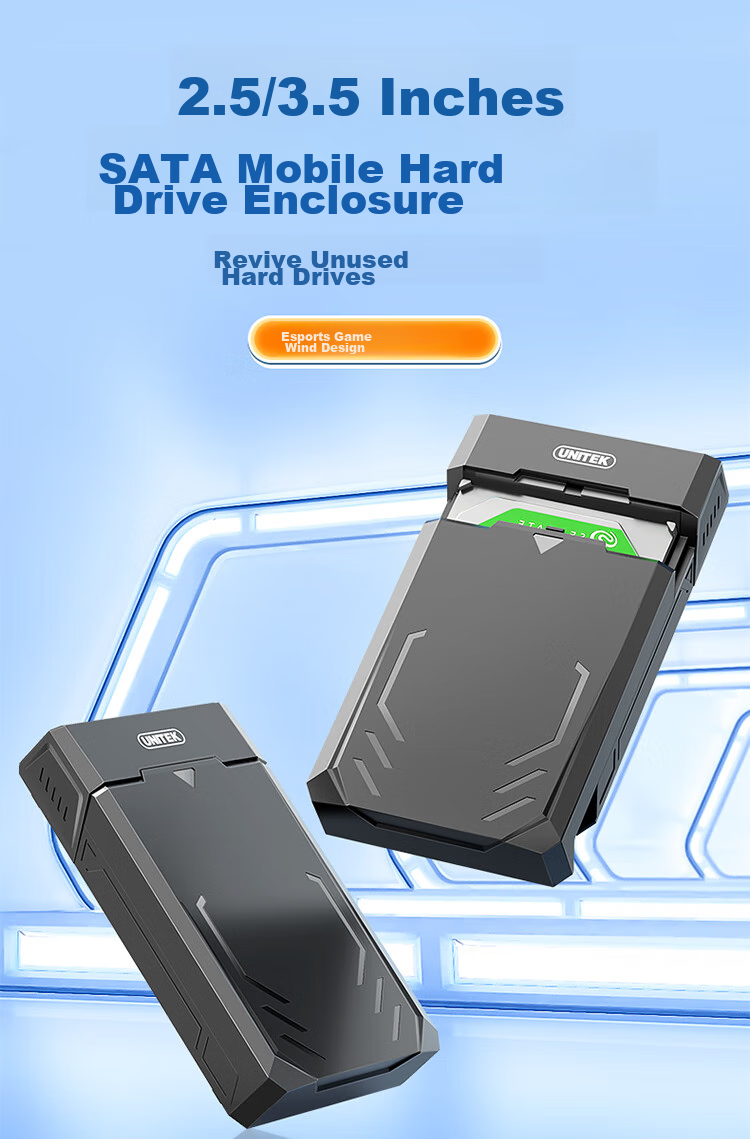 Внешний корпус для жесткого диска UNITEK Y-3035BK, 3.5/2.5 дюйма, USB 3.0, SATA