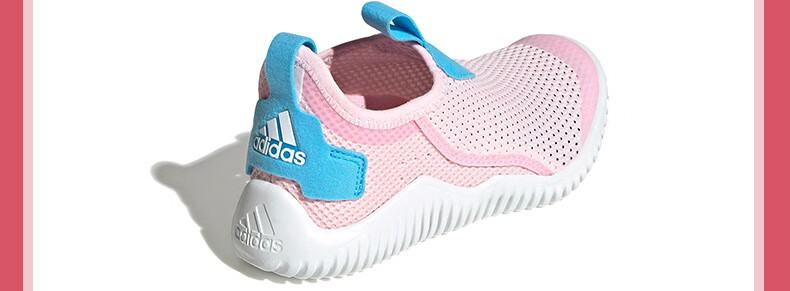 adidas阿迪达斯2022夏季款小童男女休闲网眼一脚蹬海马运动鞋 GY9398粉 2uk/34码/适合脚长21cm