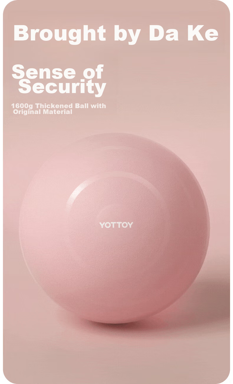 Мяч для йоги Yottoy утолщенный, противовзрывной, нескользящий, для фитнеса, беременности, родов, начинающих, эластичный тренировочный мяч, 65 см, чернильный порошок