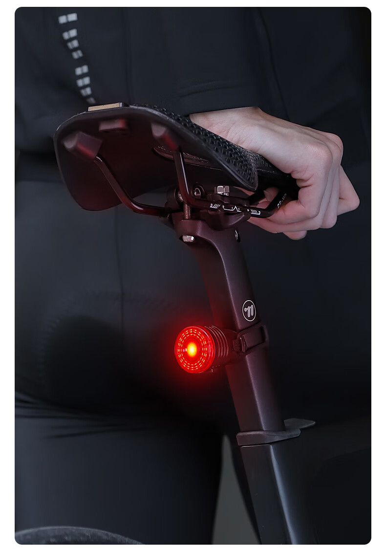 Умный задний фонарь WestBiking для велосипеда, водонепроницаемый, с датчиком торможения, зарядка Type-C, черный