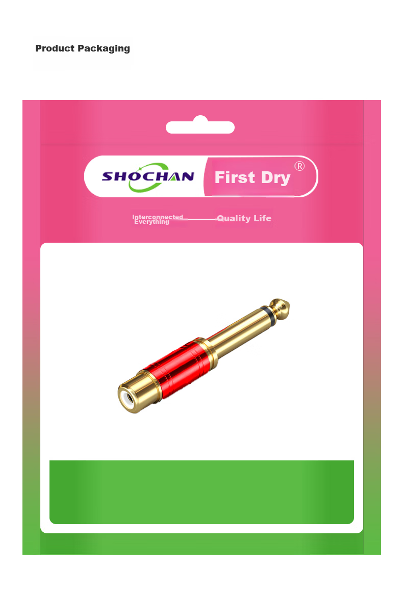 Адаптер SHOCHAN 6.5 мм Male на XLR Female, 6.35 мм на RCA, для микрофона и динамика, 1 шт. SQ-6.5K