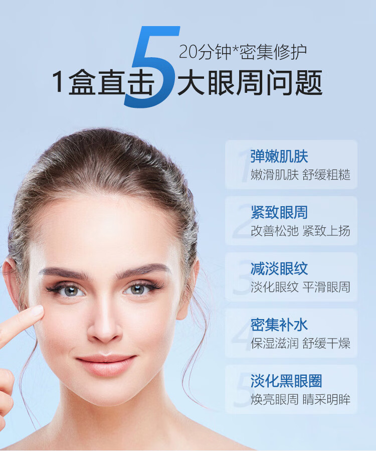 sakose凡士林黑松露多效眼膜贴一盒装共5对 紧致抗皱淡化黑眼圈眼袋细纹