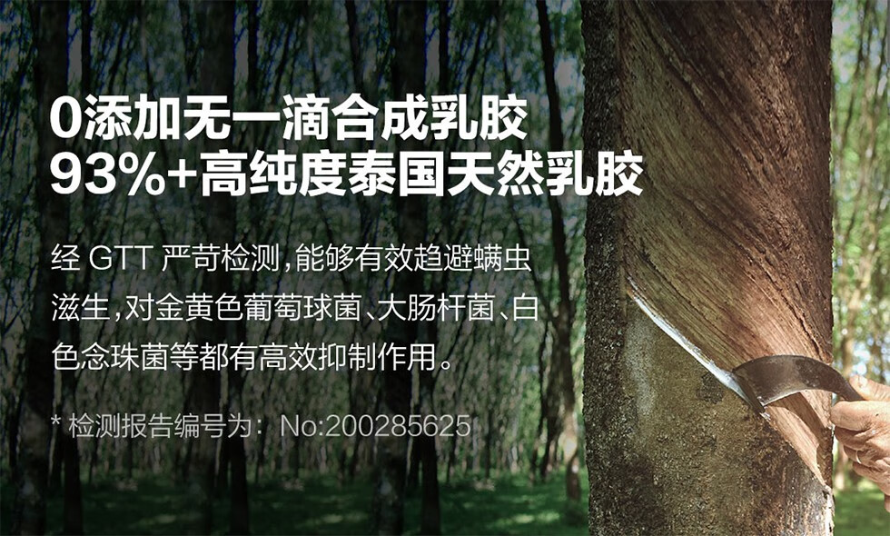 8H 乳胶枕Z1 小米泰国天然乳胶枕头 物理防螨 健康透气乳胶枕头 礼盒装生日礼物 白色 单只装