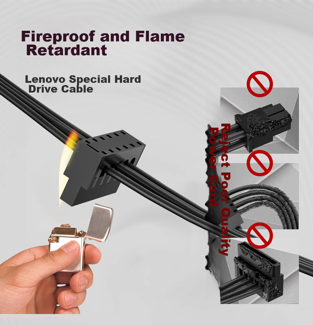 Кабель питания BURLEFRAN Small 6-Pin to SATA для жестких дисков, совместимый с компьютерами Lenovo, Dell, один к одному для подключения жесткого диска