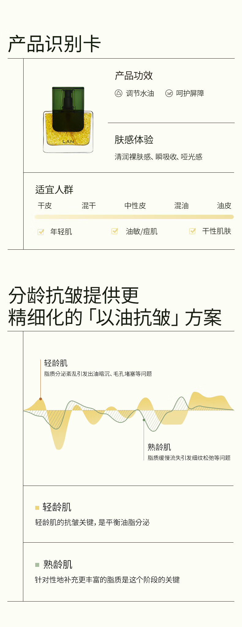 LAN兰时光气泡油精华油抗皱保湿面部精华 体验装7.5ml