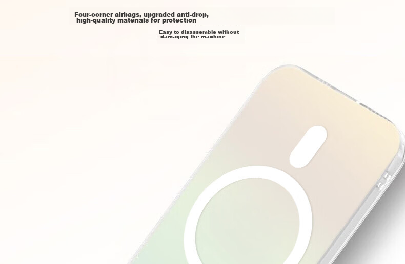 Чехол Baozou для Apple iPhone XS Max, силиконовый, с MagSafe, противоударный, прозрачный градиент