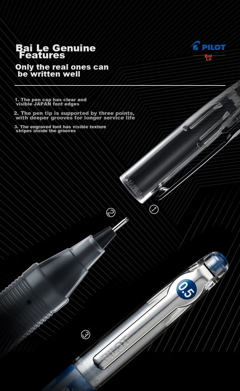 Черная гелевая ручка PILOT