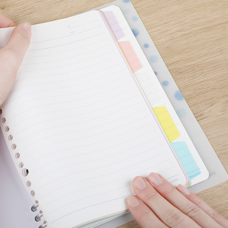 KOKUYO Campus A4 Index Dividers Notebook Accessories, 5 Sheets, Pastel Five Colors, WSG-RUS101