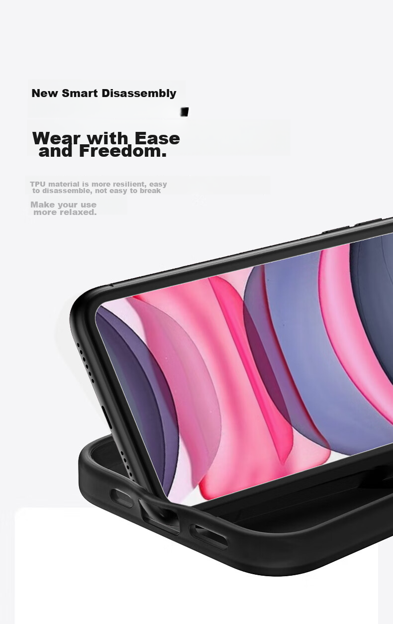 Чехол KEKLLE для Apple iPhone 11, полупрозрачный матовый, черный, противоударный, с защитой от отпечатков пальцев